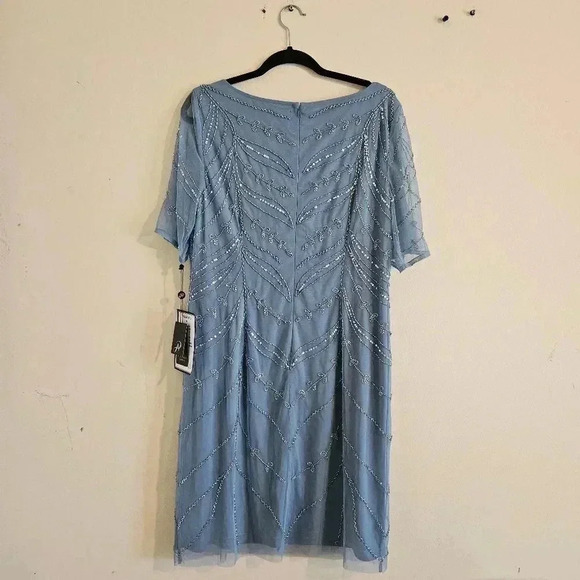 Adrianna Papell Beaded V Neck Dress - Picture 2 of 3